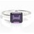CEYLONMINE-Lab Certified 7.25 ratti amethyst Silver plated ring original  Unheated Stone Jamuniya  designer finger ring
