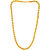MissMister Gold Finish Super Long Carved Beads Wrap Around Necklace for Men and Women