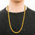 MissMister Gold Finish Super Long Carved Beads Wrap Around Necklace for Men and Women