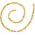 MissMister Gold Finish Brass Fiagro Link Design Fashion Necklace Chain for Men and Women