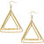 MissMister Gold plated Geometrical traingle shape Fashion earrings Women