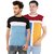 Ample Multicolour Kintted Cotton Round Neck Casual Men T-shirts pack of 2