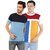 Ample Multicolour Kintted Cotton Round Neck Casual Men T-shirts pack of 2
