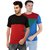 Ample Multicolour Kintted Cotton Round Neck Casual Men T-shirts pack of 2