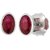 92.5 sterling silver ruby(manik) earrings unheated  lab certified ruby stud earrings By CEYLONMINE