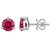 Astrological  stone ruby/manik stone stud earrings original & certified   ruby(manik) stone silver earrings BY CEYLONMINE