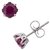 CEYLONMINE- Ruby silver earrings IGI Ruby stone stylish stud earrings for Women & Girls