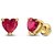 Natural Ruby stone gold plated stud designer earrings for women & girls lab certified stone ruby earrings BY CEYLONMINE