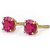 CEYLONMINE- precious stone ruby stud earrings in panchdhatu certified  effective gemstone ruby(chuni) earrigns for girls  women