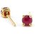 Lab Certified Ruby(Manik) Stone Stud gold plated  Earrings For Women  Girls BY CEYLONMINE