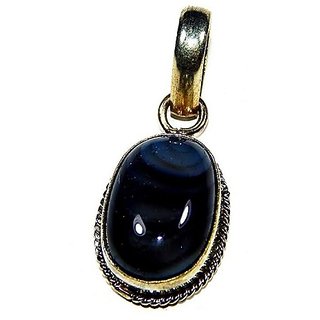 CEYLONMINE- 9.25 sterling silver/ white gold plated stylish Agate Pendant for women & girls ( hakik agate stone )