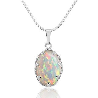 CEYLONMINE opal pendant 9.25 ratti unheated & certified gemstone silver pendant for uniex
