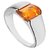 CEYLONMINE   Amber silver  Ring With Lab Certificate For Astrological Purpose for unisex