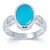 Ceylonmine- Blue Turquoise Ring Firoza 6.5 Carat Stone Pure Silver Ring For Women & Men
