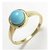 Ceylonmine- Certified & Original 7.5 Ratti Turquoise Gemstone Gold Plated Ring Good Quality & Genuine Stone Firoza Stone Ring For Unisex
