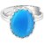 Ceylonmine -Certified & Original 7.5 Ratti Turquoise Gemstone Silver Ring Good Quality & Genuine Stone Firoza Stone Ring For Unisex