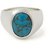 Ceylonmine- Natural Certified Turquoise(Firoza) Sterling Silver 6.25 Carat Gemstone Ring For Unisex