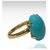 Ceylonmine 9.25 Ratti Turquoise Stone Ring Unheated & Lab Certified Stone Firoza Stone For Unisex