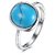 Ceylonmine- Natural Certified Turquoise(Firoza) Pure Silver 9.Ratti Gemstone Ring For Unisex