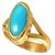 Ceylonmine- Semi- Precious Stone Firoza/Turquoise 7.5 Carat Gemstone Ring/Anguthi A1 Quality & Genuine Stone Ring In Gold Plated Firoza Ring For Unisex