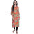 Fabclub Women'S Heavy Rayon Stylish Bell Flared Sleeves Beautiful Printed Kurti (Multicolor)