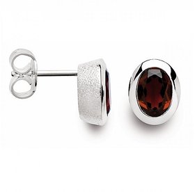 Ceylonmine- Gomed/Hessonite Silver Earrings Lab Certified & Effective Gemstone Stud Earrings For Women