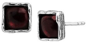 Astrological Stone Gomed/Hessonite Stone Stud Earrings Original  Certified Gomed Stone Silver Earrings By Ceylonmine