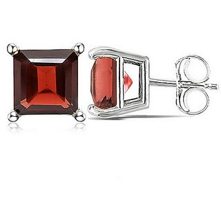 Ceylonmine- Semi-Precious Gemstone Gomed Silver Earrings Natural & Lab Certified Stone Gomed Stud Earrings For Women & Girls