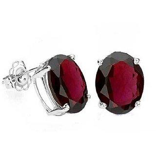 Lab Certified Gemstone Gomed Stud Silver Stylish Earrings For Women & Girls Original & Natural Hesonite/Gomed Earrings By Ceylonmine