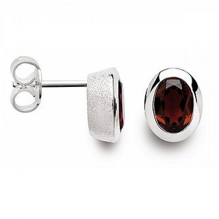 Ceylonmine- Gomed/Hessonite Silver Earrings Lab Certified & Effective Gemstone Stud Earrings For Women