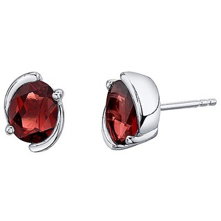 Lab Certified Gemstone Gomed Stud Silver Stylish Earrings For Women & Girls Original & Natural Hesonite/Gomed Earrings By Ceylonmine