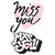 Voorkoms Miss You Body Tattoo Temporary Tattoo Size 11 Cm X 6 Cm V-182