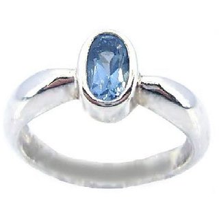 Ceylonmine- Igi Topaz 6.25 Ratti Pure Silver Ring Lab Certified  Semi- Precious Stone Topaz Ring For Unisex