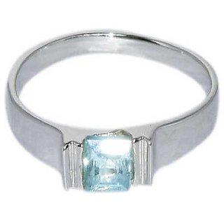 Ceylonmine- 6.25 Ratti Blue Topaz Silver Ring For Astrological Purpose Original Topaz Stone Finger Ring For Unisex