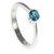Ceylonmine- Semi- Precious Stone Blue Topaz Silver/White Gold Plated Finger Ring Natural Topaz Stone Designer Ring For Unisex