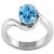 Ceylonmine 7.5 Carat Blue Topaz Silver Plated Ring With Lab Certificate For Astrological Purpose For Unisex
