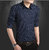Smunk Fashion Dotted Navy Full Sleeve Cotton Casual Shirt For Men
