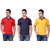 Ketex Men's Multicolor Polo Collar Pack Of 3 T-Shirts