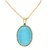 Ceylonmine -Natural Turquoise Pendant Original & Unheated Stone 9.25 Ratti ( Firoza Turquoise ) Gold Plated Pendant For Unisex