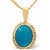 Ceylonmine 9.25 Gold Plated Stylish Turquoise Designer Pendant For Women & Girls ( Firoza Turquoise Stone )
