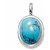 Ceylonmine 9.25 Sterling Silver/ White Gold Plated Stylish Firoza Pendant For Women & Girls ( Firoza Firoza Stone )