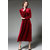 Vivient Women Maroon Buttoned Velvet Dress