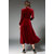 Vivient Women Maroon Buttoned Velvet Dress