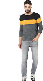 Odoky Colorblock Full Sleeves T-Shirt For Men