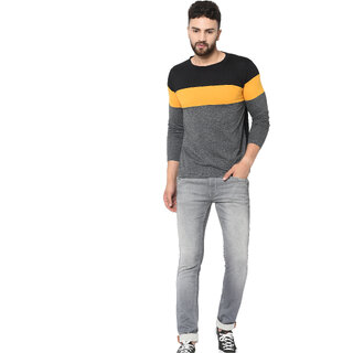 Odoky Colorblock Full Sleeves T-Shirt For Men