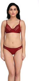 Empisto Branded Brown Color Cotton Fabric Lingerie Set