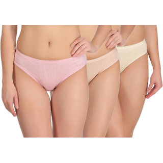 Empisto Branded Peach,Yellow,Pink Color Cotton Fabric Panty