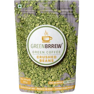 Greenbrrew Green Coffee Crushed Beans For Weight Loss - 200Gm (Easy To Use)
