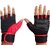 Liboni D-106 Gym Gloves/Cycling Gloves/Riding Gloves/Stretchable Size For Both Men And Women, Red Colour