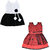 Dakshan Collections Self Design Cotton Frocks Girls ( Combi Pack Of 2)
